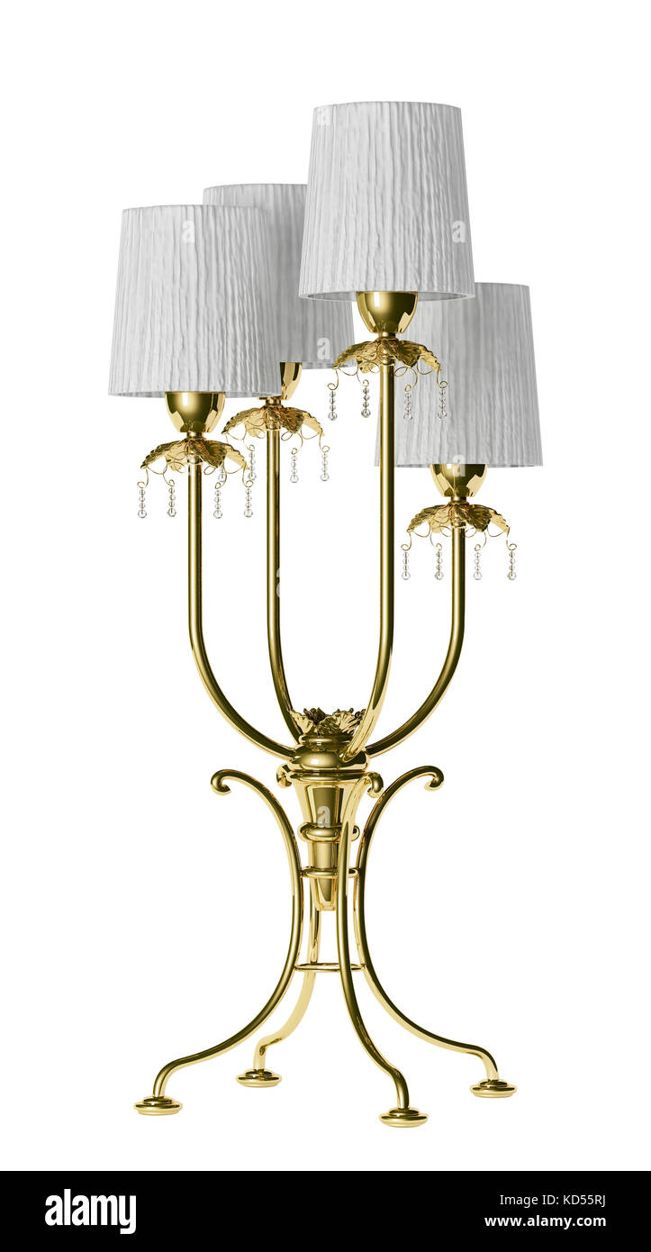 Luxury desk lamp standing on the white background Stock Photo Alamy