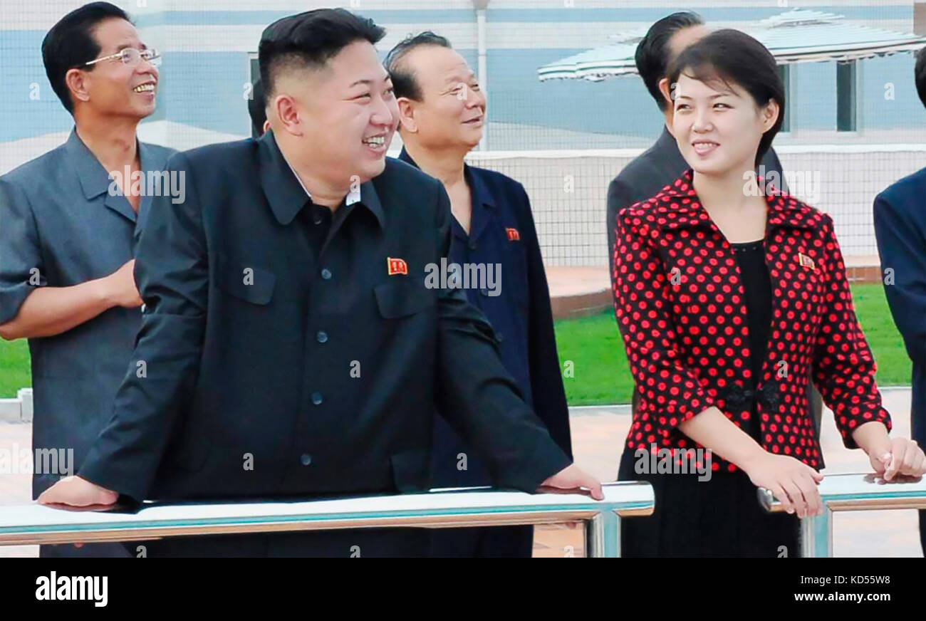 KIM JUNG-UN North Korean leader with sister Kim Yo-jong in 2016. Photo: KCNA (North Korean Central News Agency) Stock Photo
