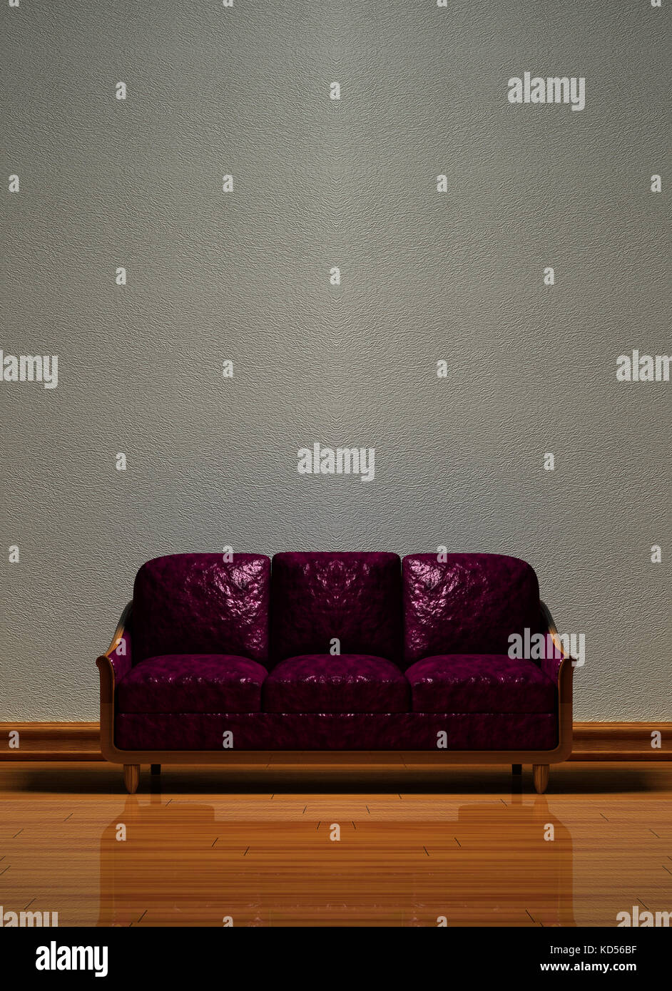 View of Minimalist interior visualization Stock Photo - Alamy