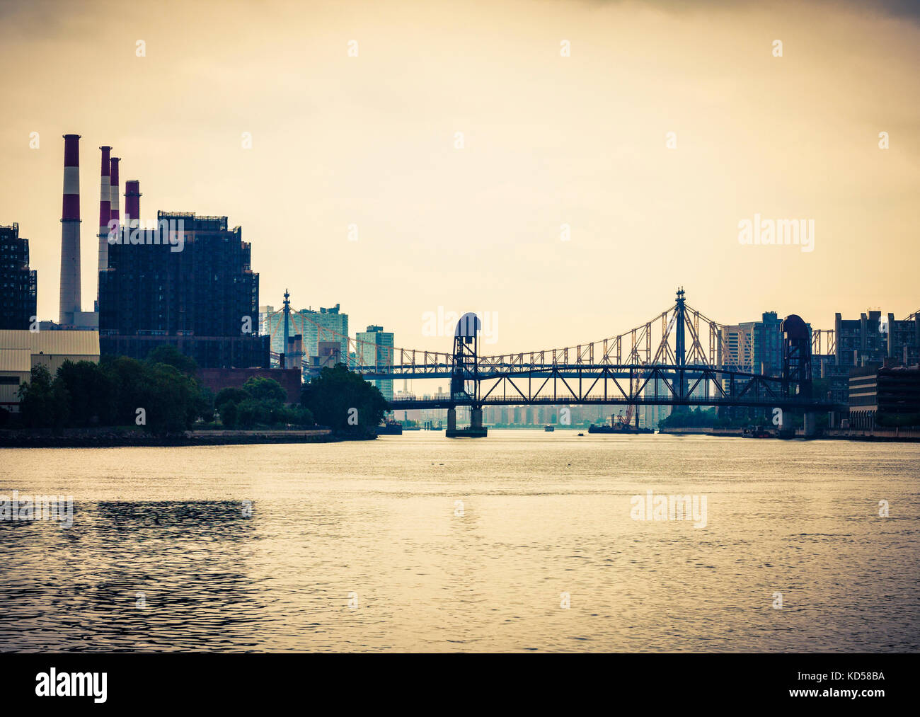 Queensboro Bridge on East River, New York City Stock Photo