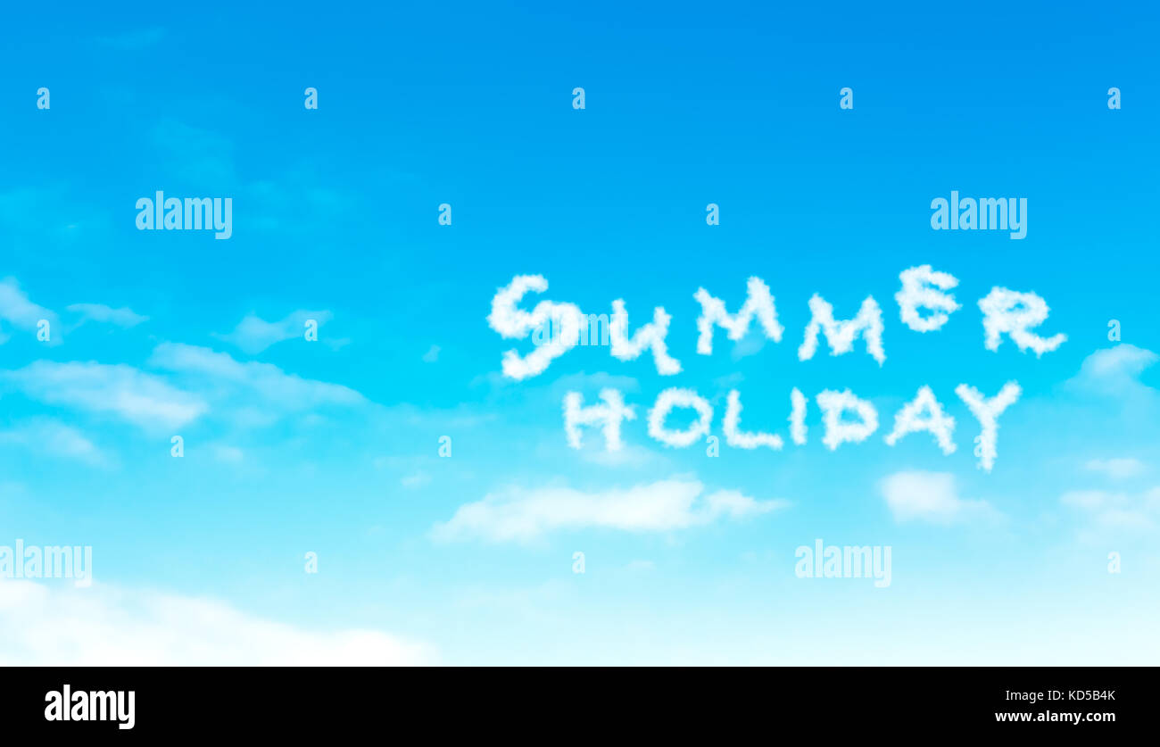 Summer holiday word hi-res stock photography and images - Alamy