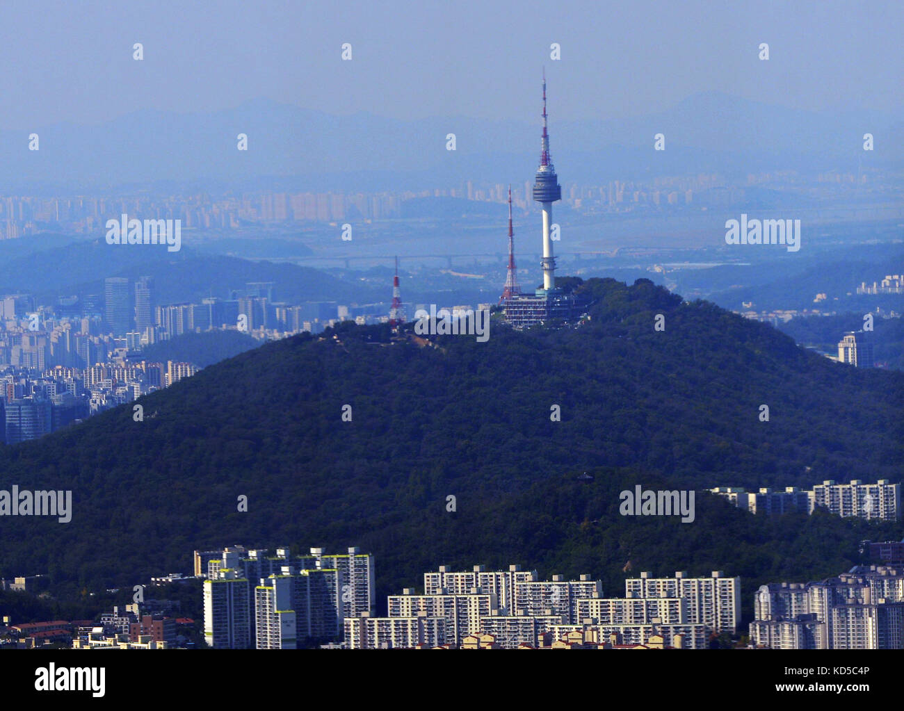 The N Seoul Tower in Seoul. Stock Photo