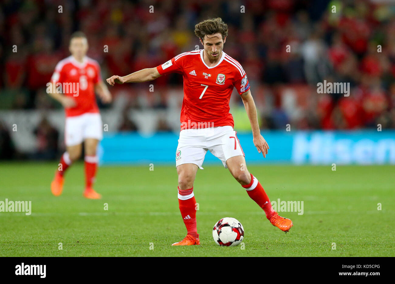 Wales Joe Allen During The 2018 Fifa World Cup Qualifying Group D Wales Joe Allen During The 2018 Fifa World Cup Qualifying Group D Match At Cardiff City Stadium Press Association Photo