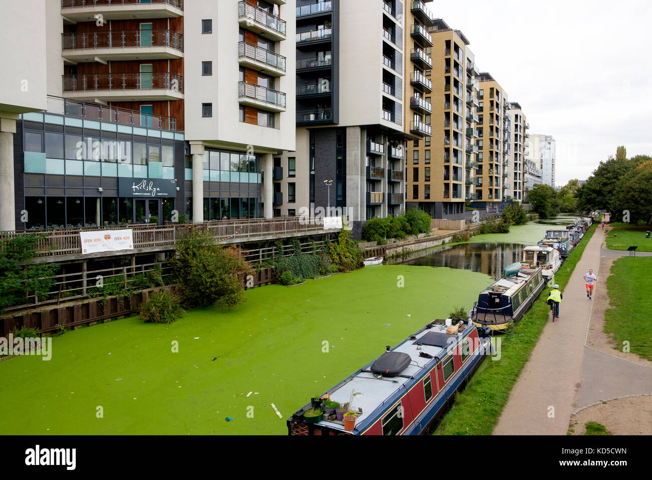 Flats and apartment buildings of Globe Town, Tower Hamlets overlooking