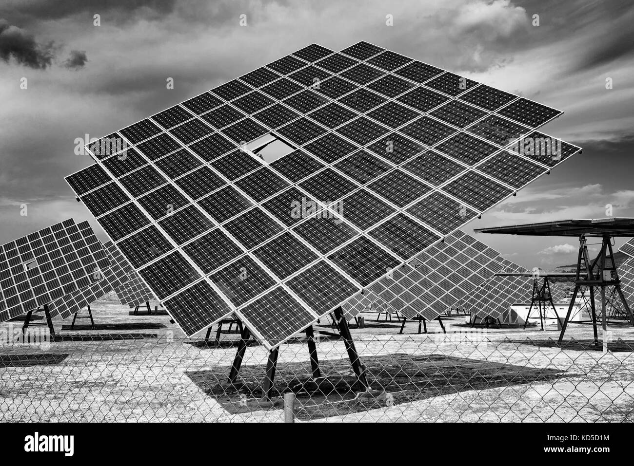 Solar panels spain Black and White Stock Photos & Images Alamy