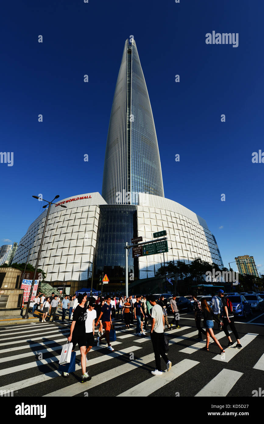 THe Lotte World Tower in Seoul, South Korea. Stock Photo