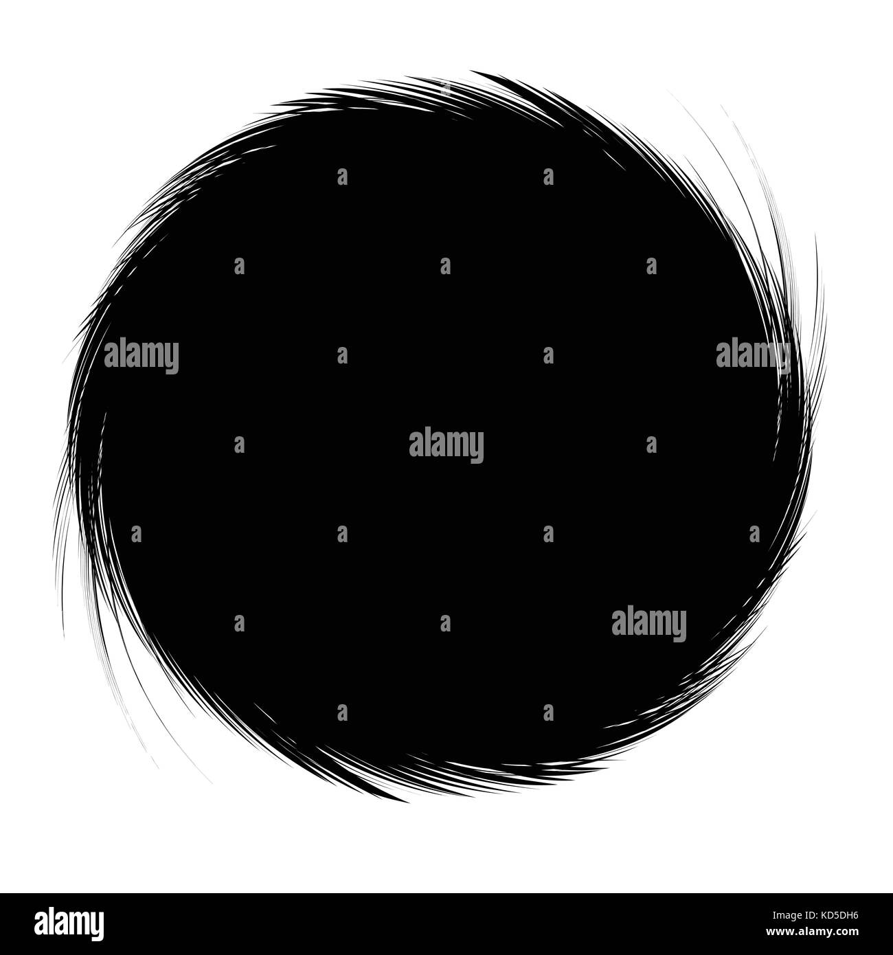 Abstract Black Round Frame on White Background Vector Illustration ...
