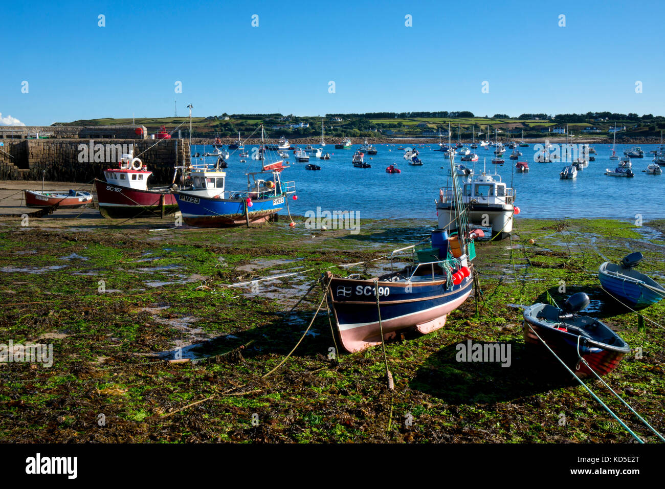 Hugh Town,Harbour, St.Mary's,Scilly Isles,British Isles Stock Photo