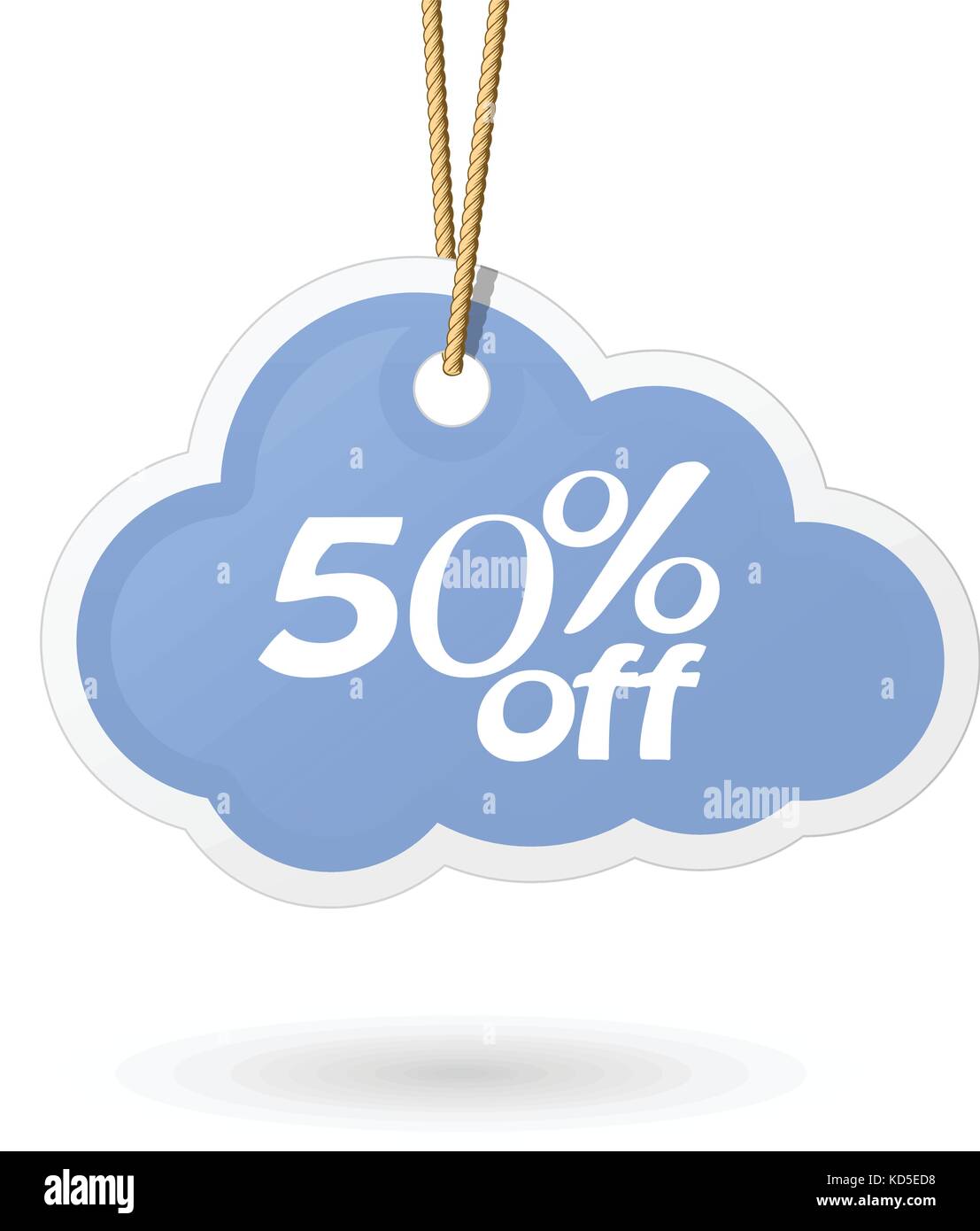 Cloud shaped price tag hanging on rope Stock Vector Image & Art Alamy