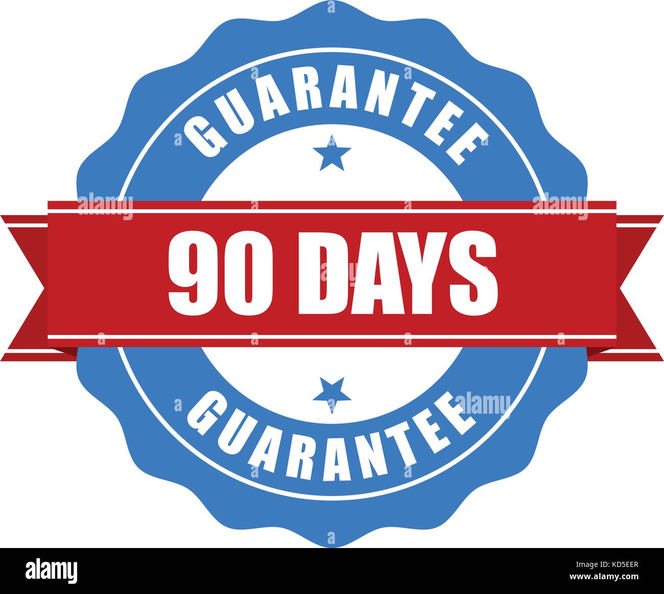 90 days guarantee stamp - warranty sign Stock Vector