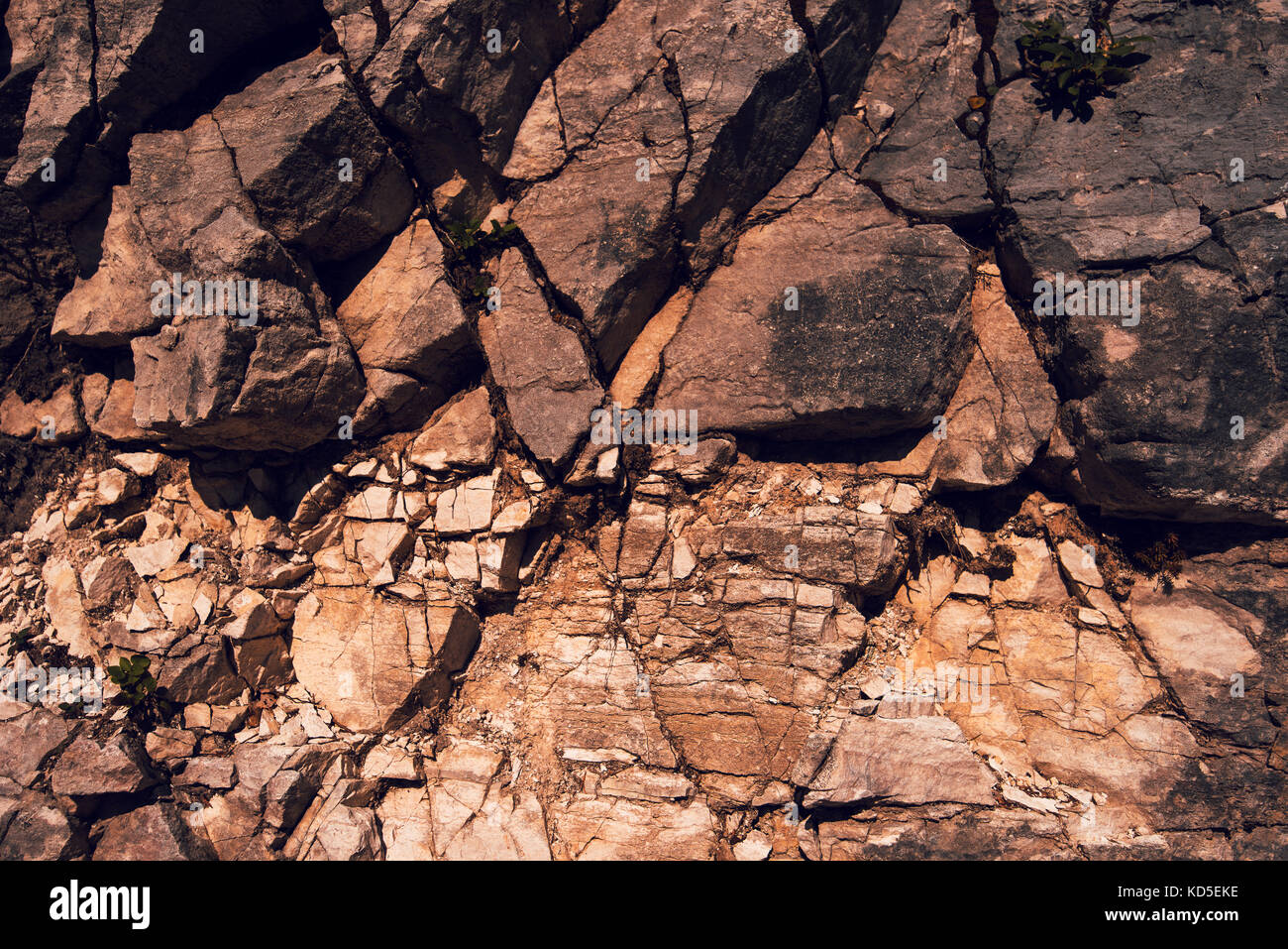 Mountain granite rock structure. Natural texture can be used as background. Stock Photo