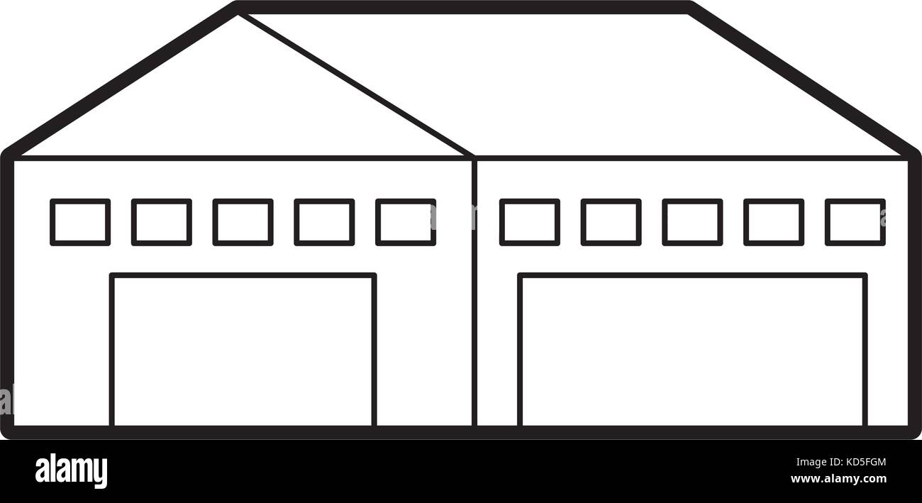 warehouse building exterior commercial empty Stock Vector Image & Art ...