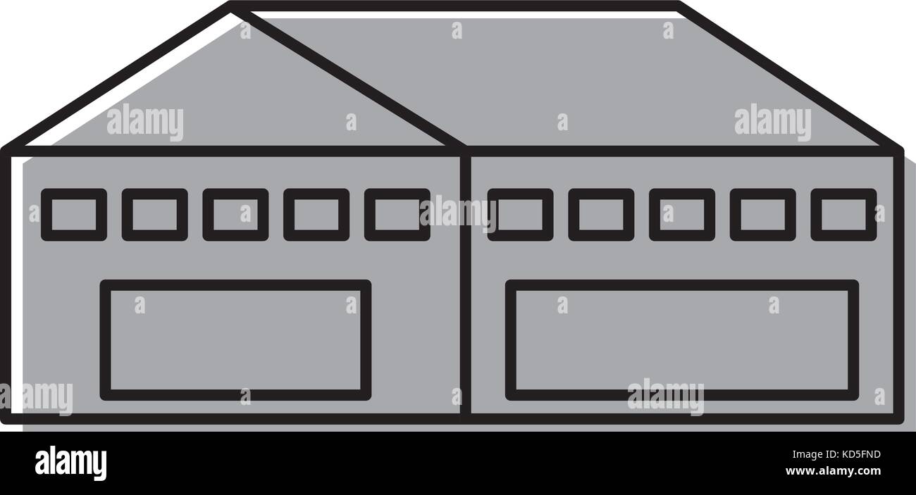 warehouse building exterior commercial empty Stock Vector Image & Art ...