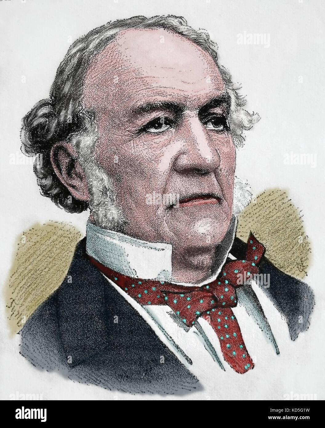 William Ewart Gladstone (1809-1898). English political. Engraving, 1883. Stock Photo