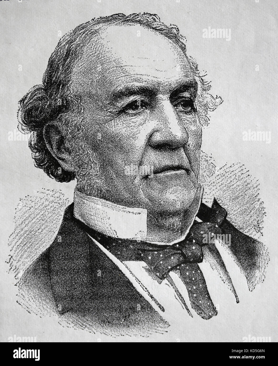 William Ewart Gladstone (1809-1898). English political. Engraving, 1883. Stock Photo