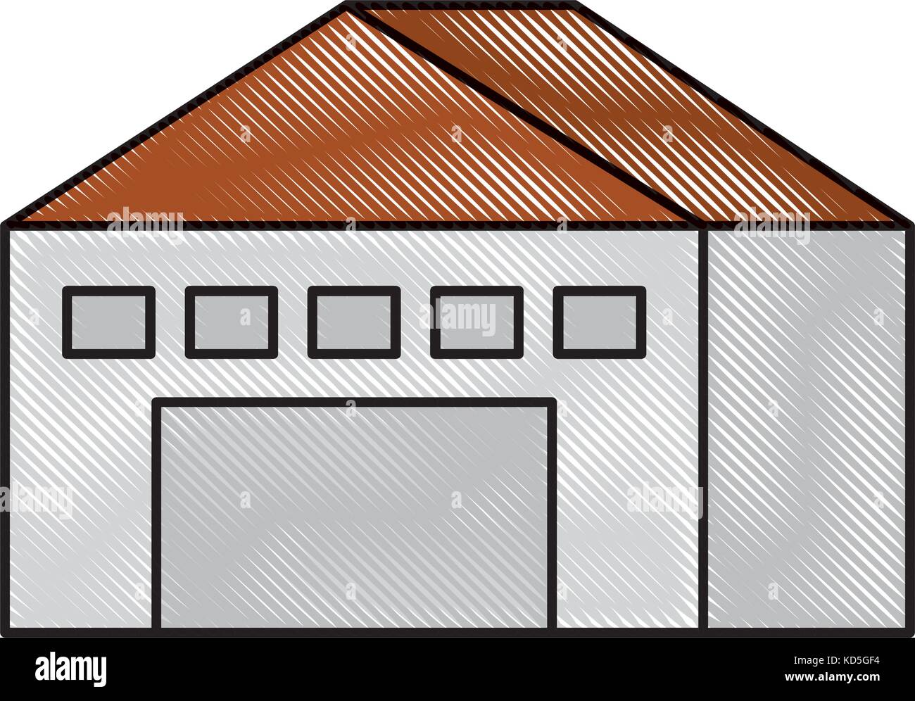 warehouse building exterior commercial empty Stock Vector Image & Art ...
