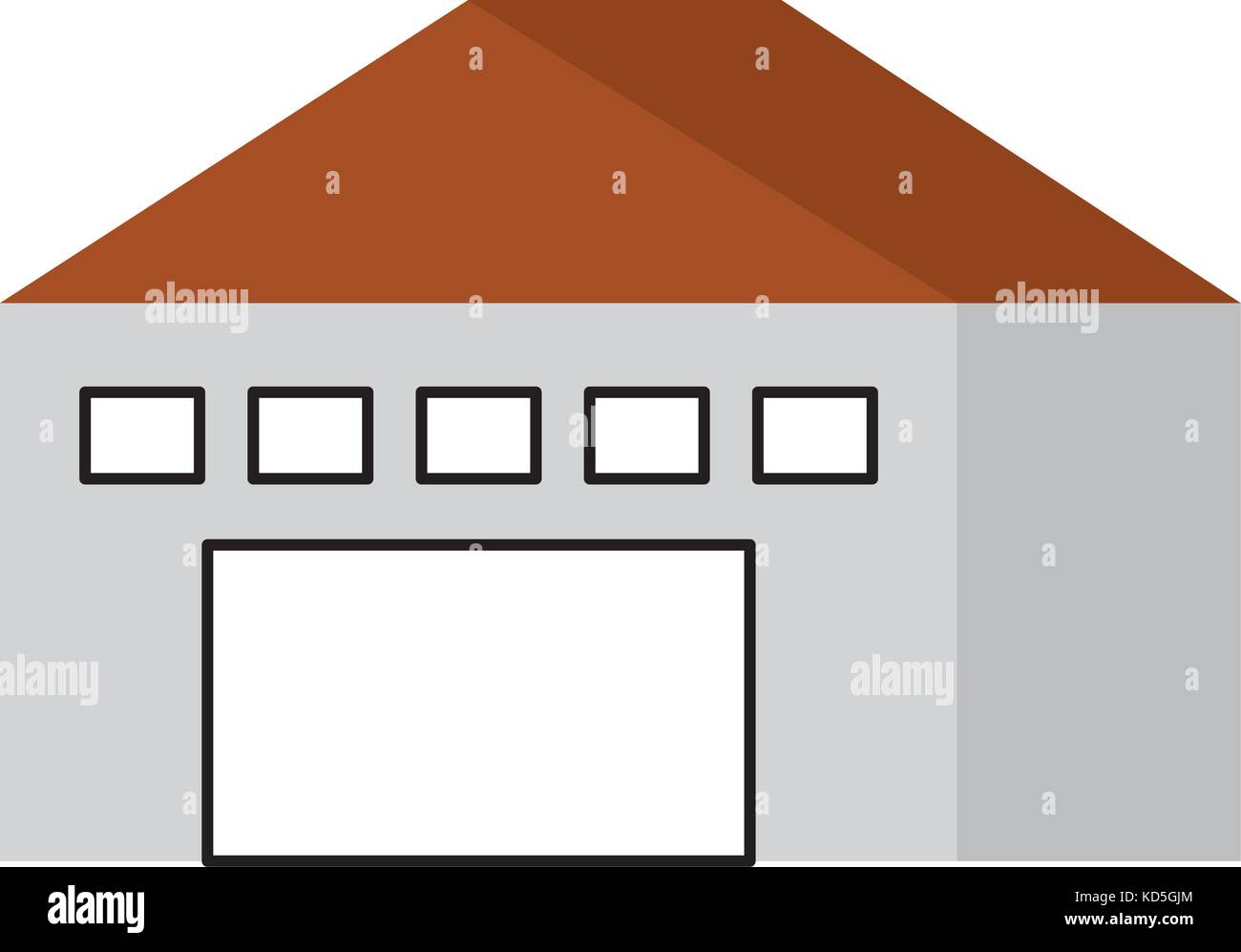 warehouse building exterior commercial empty Stock Vector Image & Art ...