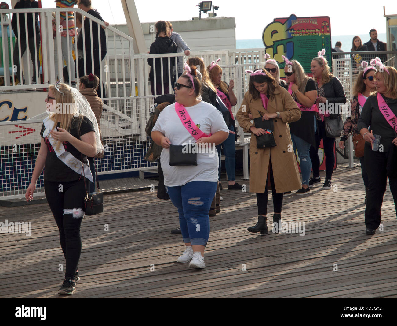 A hen party in Brighton Stock Photo Alamy