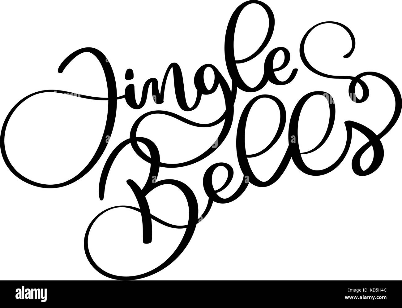 Jingle bells isolated outline Royalty Free Vector Image, jingle
