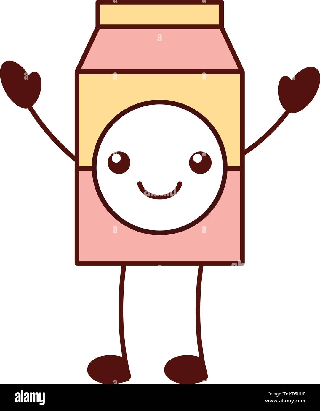 kawaii milk or juice box carton with drinking Stock Vector Image & Art
