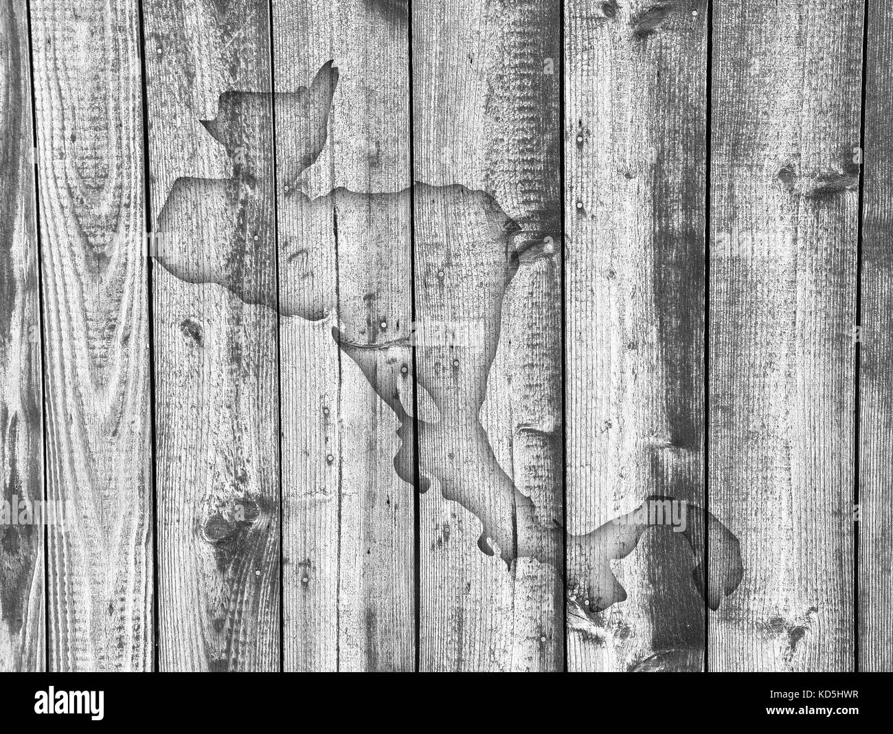Map of Central America on weathered wood Stock Photo - Alamy