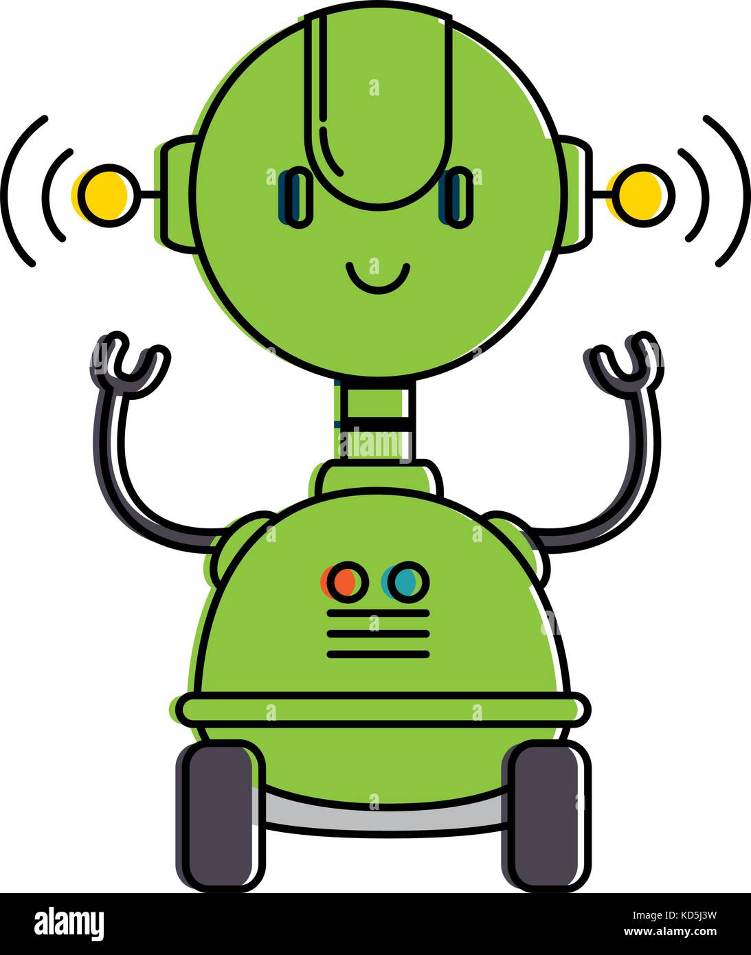 electronic robot with wheels Stock Vector Image & Art - Alamy