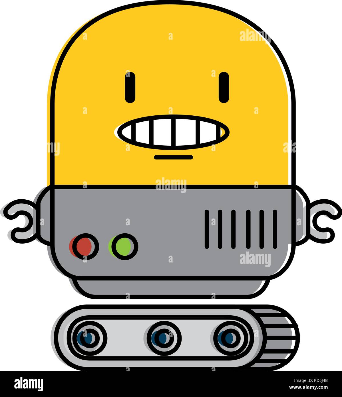 electronic robot with wheels Stock Vector Image & Art - Alamy