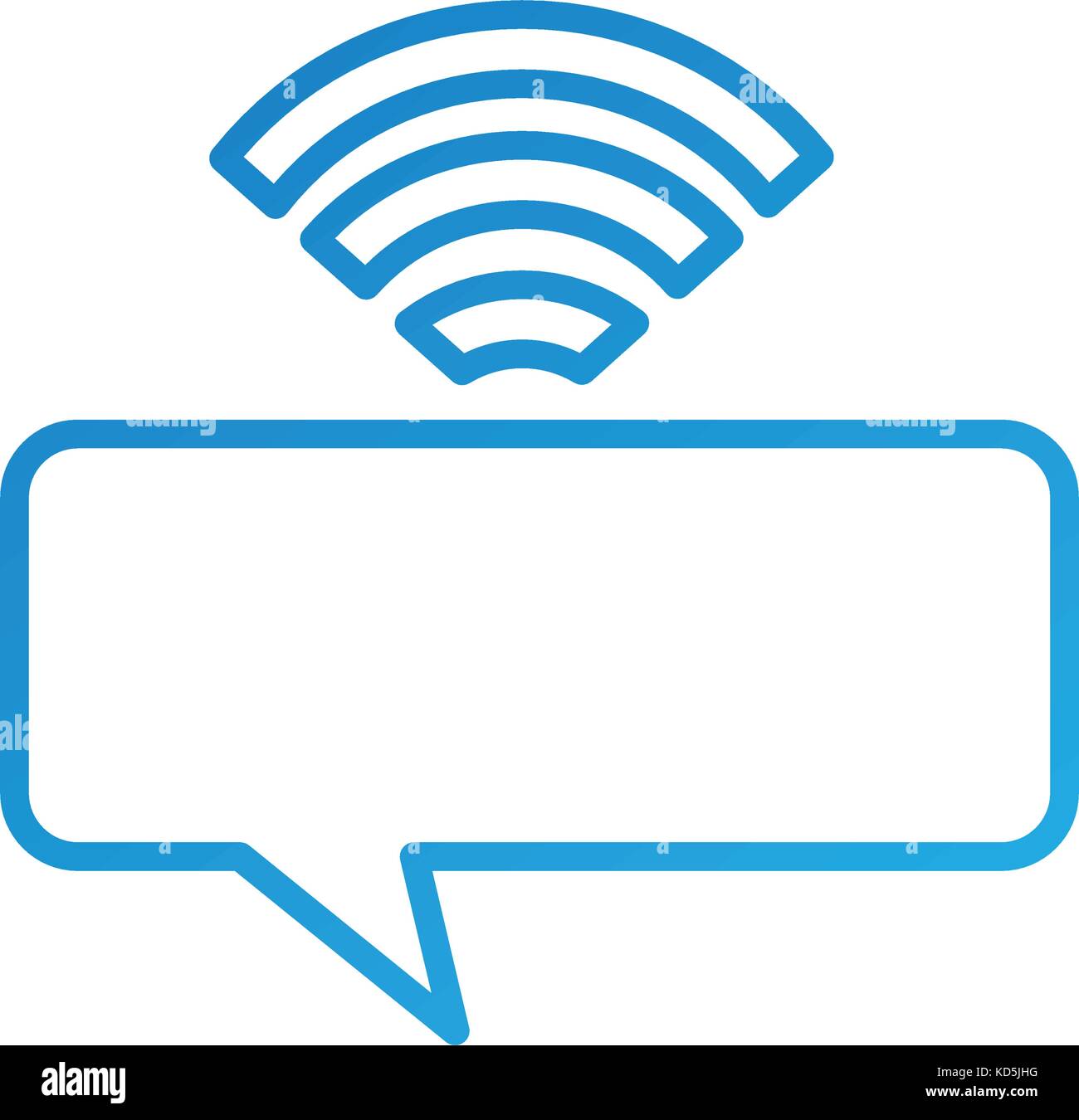 speak bubble with wifi signal communication media Stock Vector Image