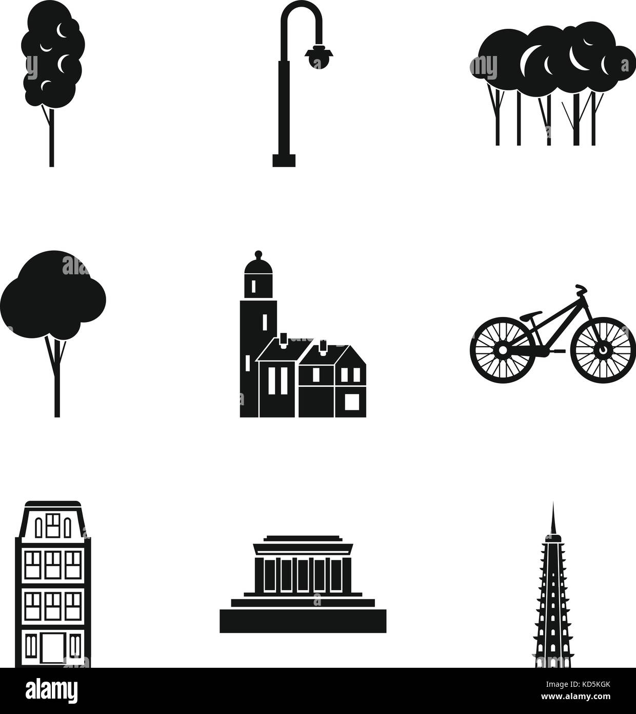 City design icons set, simple style Stock Vector Image & Art - Alamy