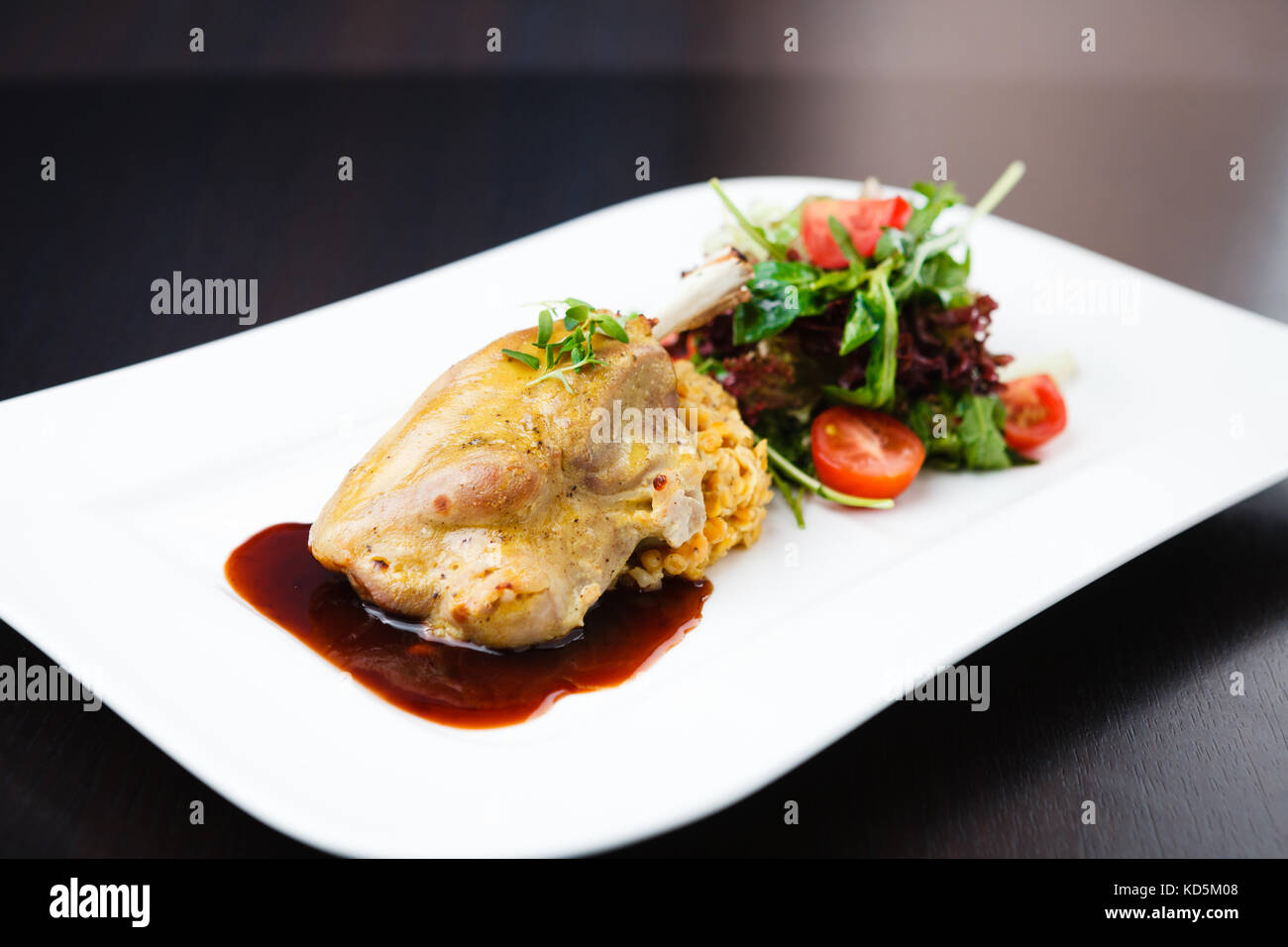 Smoked ham hock Stock Photo