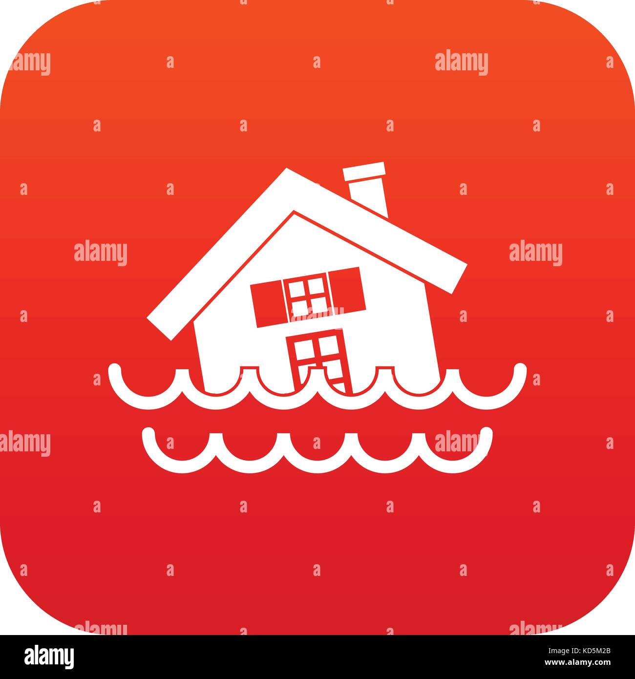 House sinking in a water icon digital red Stock Vector Image & Art Alamy