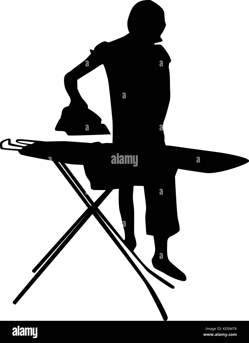 Ironing clothes Black and White Stock Photos & Images - Alamy