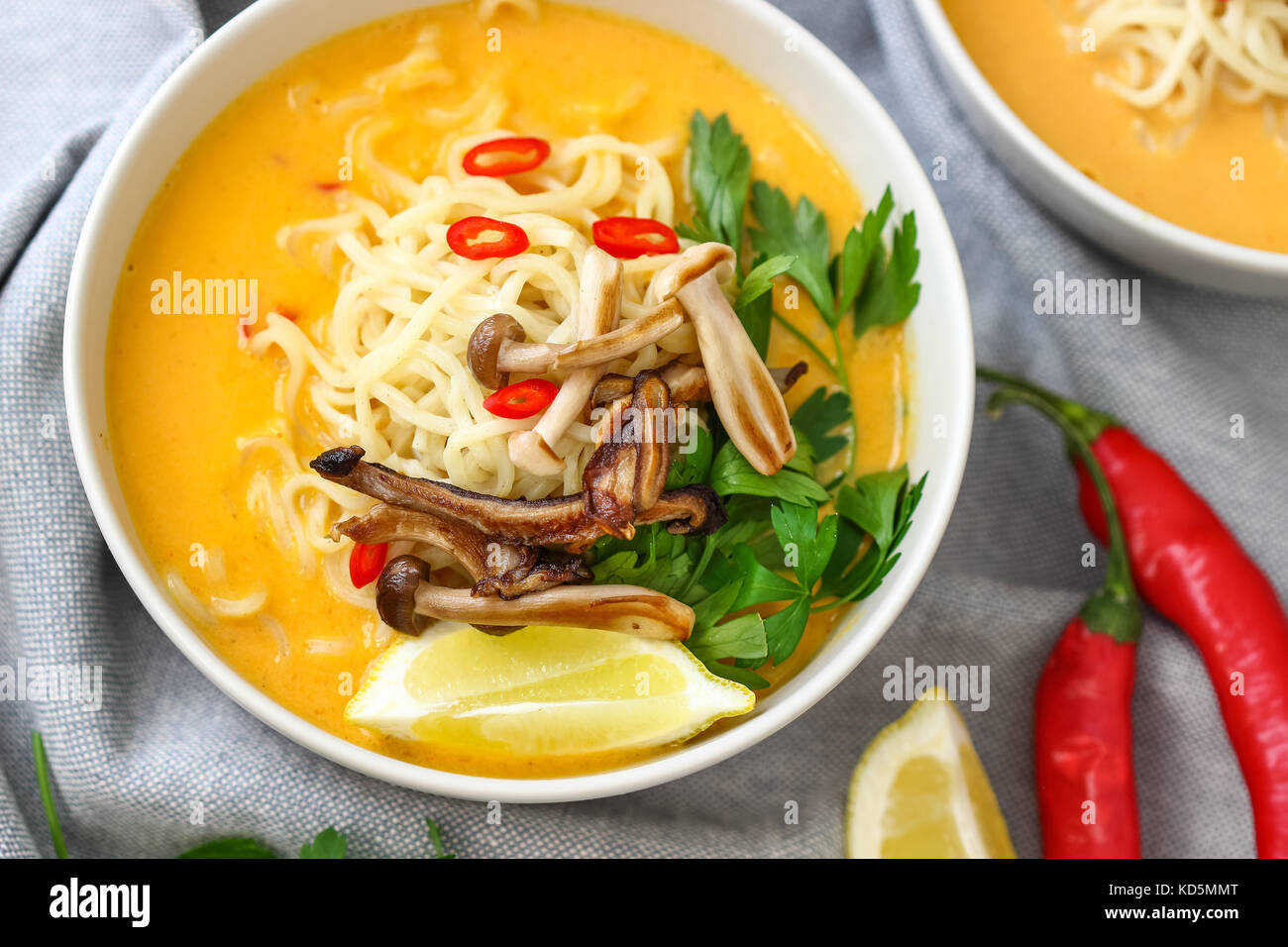 Thai Pumpkin Soup Stock Photo