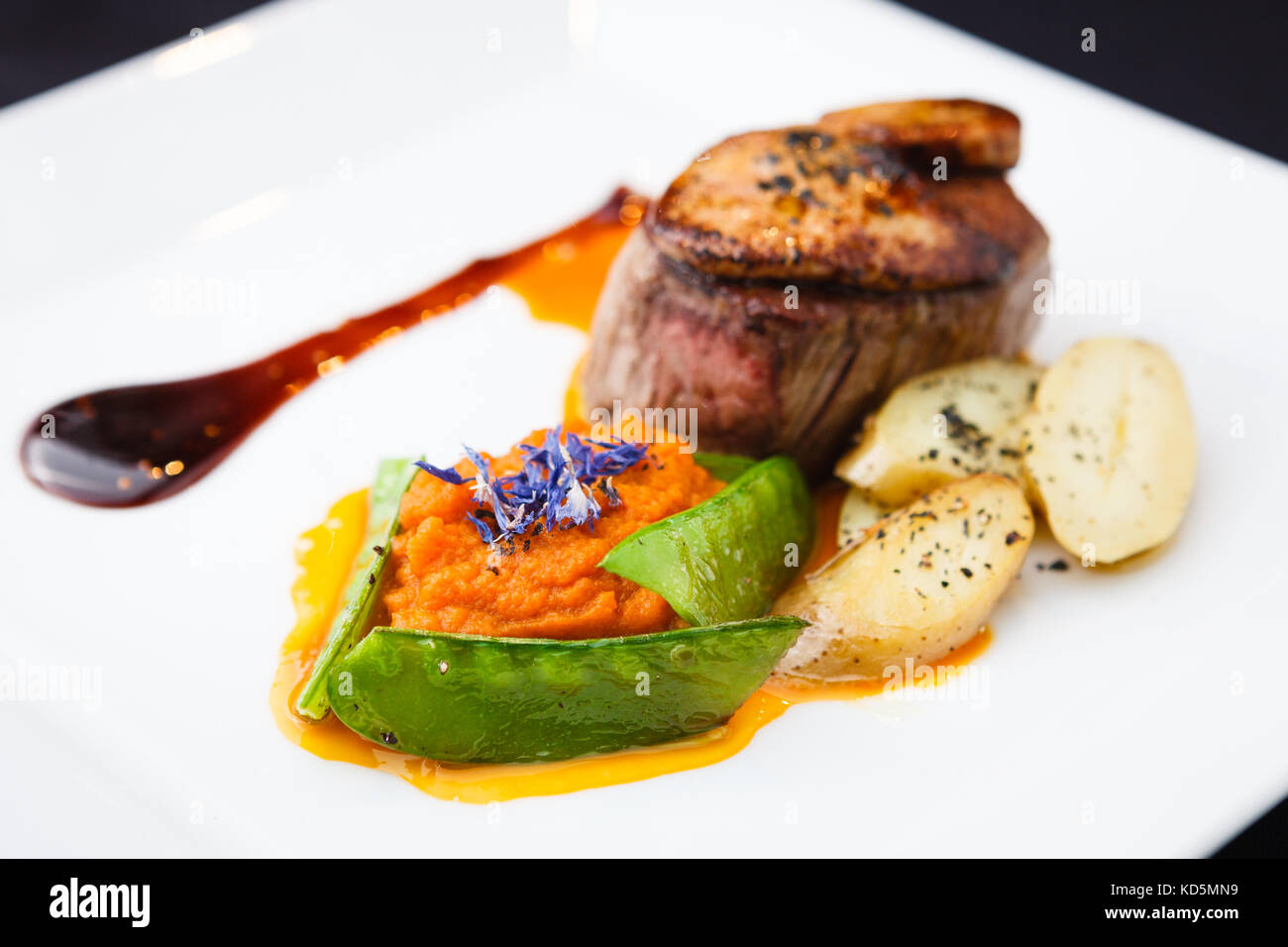 Beef fillet with potato Stock Photo - Alamy