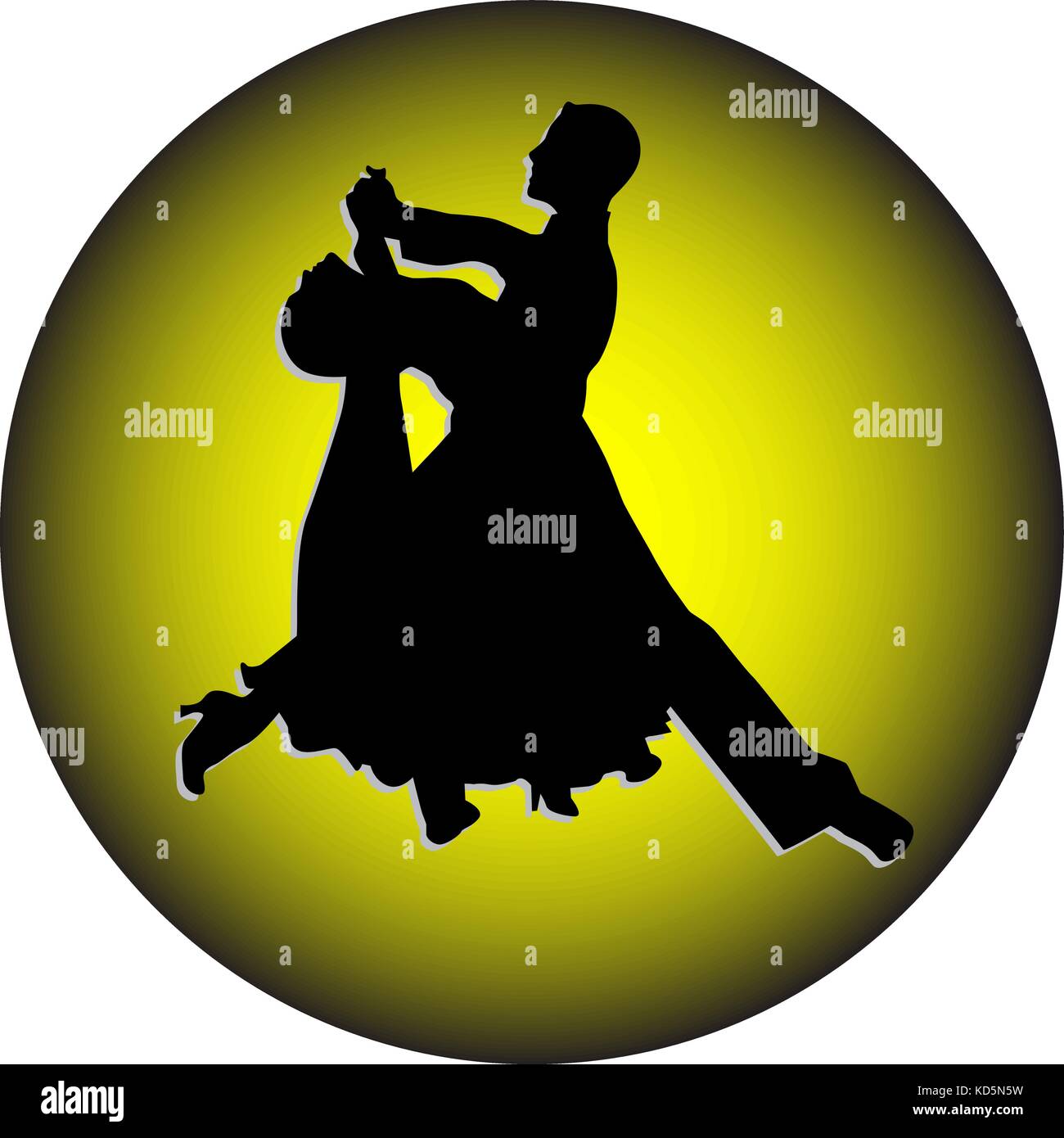 beautiful dance people in different poses silhouette vector Stock ...