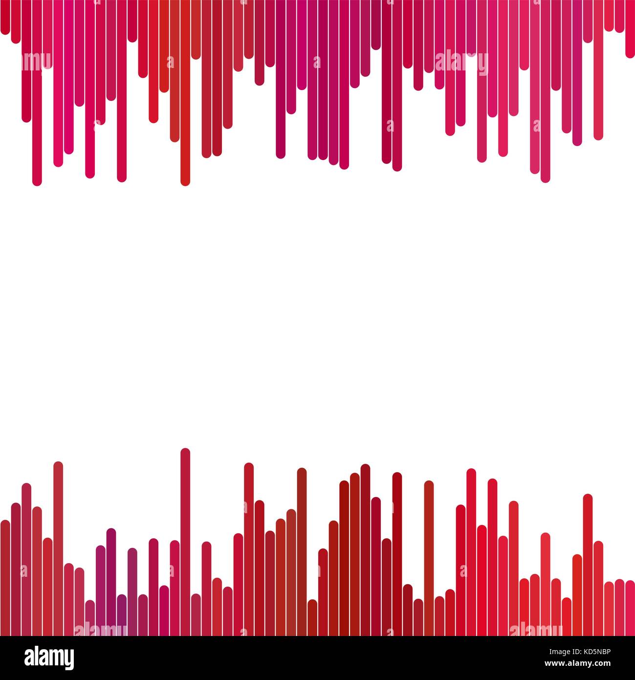 Abstract background from vertical stripes in red tones vector graphic on white background