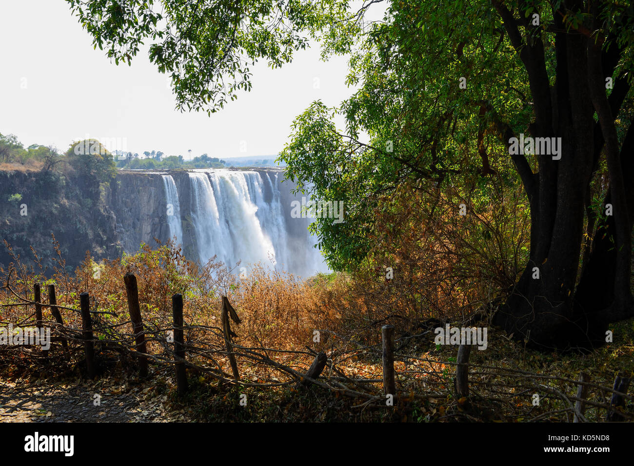 Victoria Falls or Mosi-oa-Tunya (the smoke that thunders), Zimbabwe, Southern Africa Stock Photo