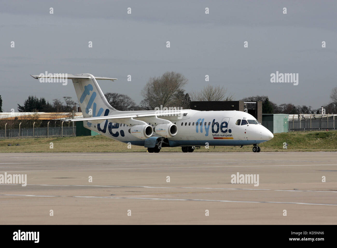 Flybe jet on the runway at Birmingham airport, 2006 Stock Photo - Alamy