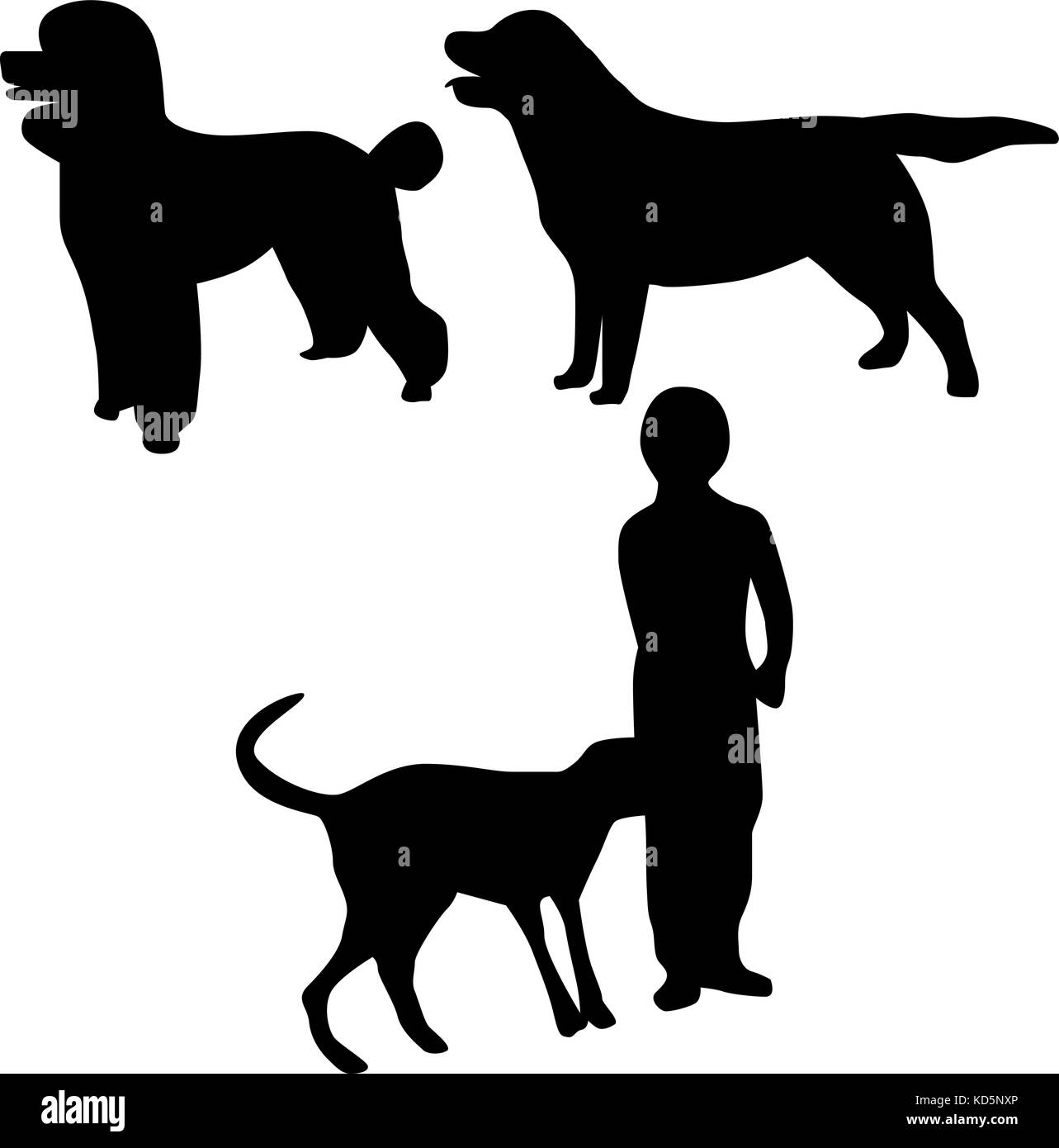 dog silhouette vector Stock Vector