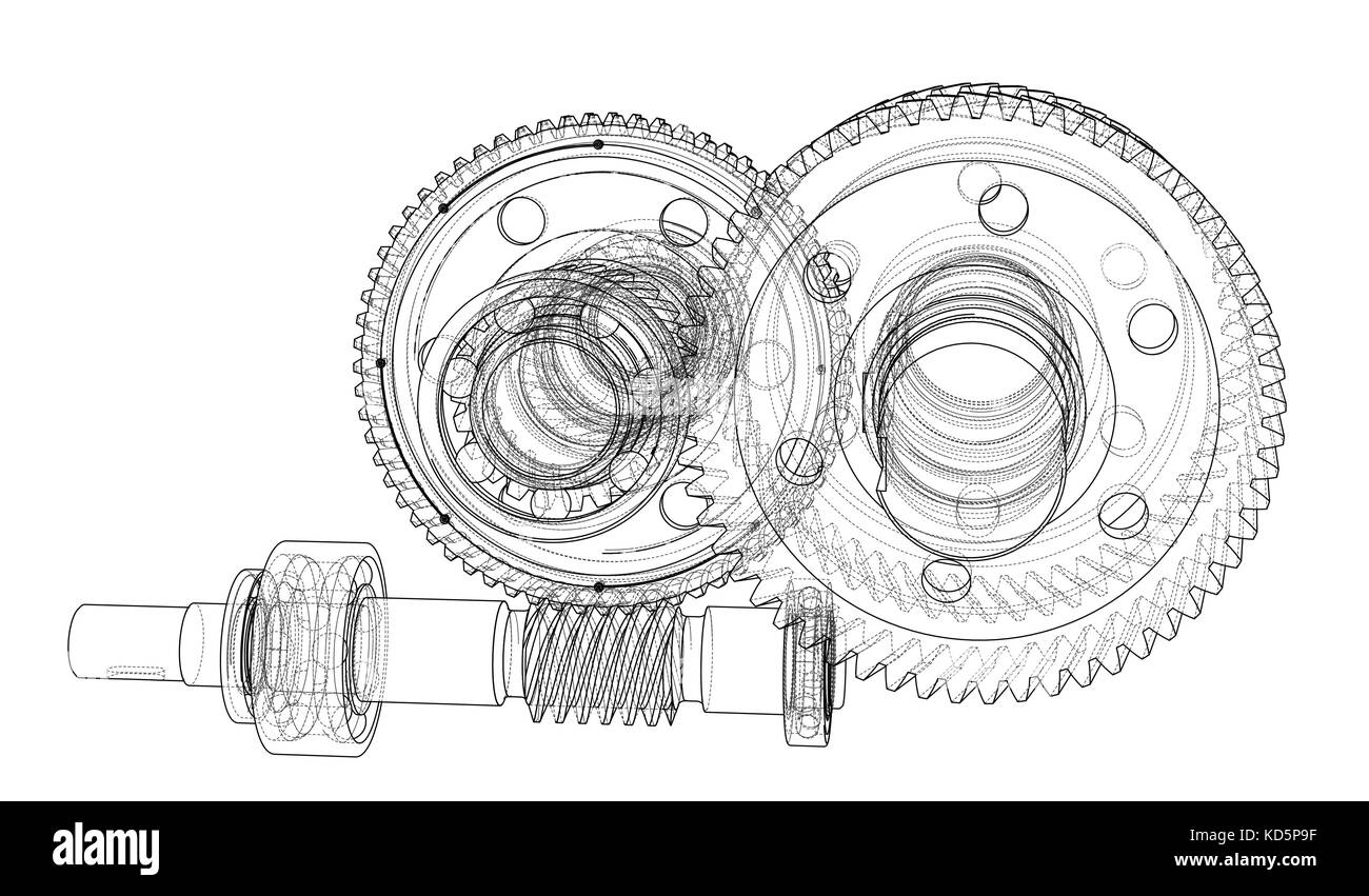 Gearbox sketch. Vector Stock Vector Image & Art - Alamy