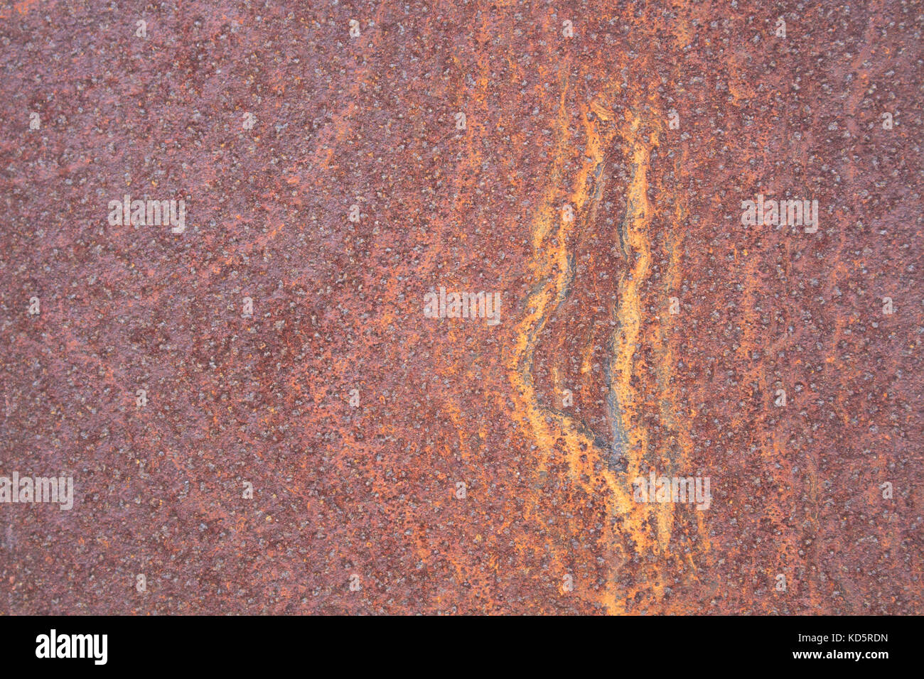 Rust on metal surfaces Caused by a reaction of metal and air humidity