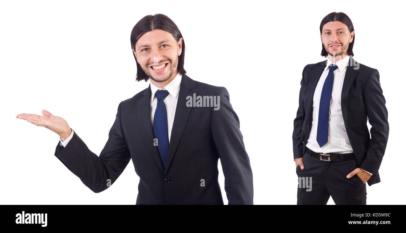 Young businessman isolated on the white background Stock Photo - Alamy