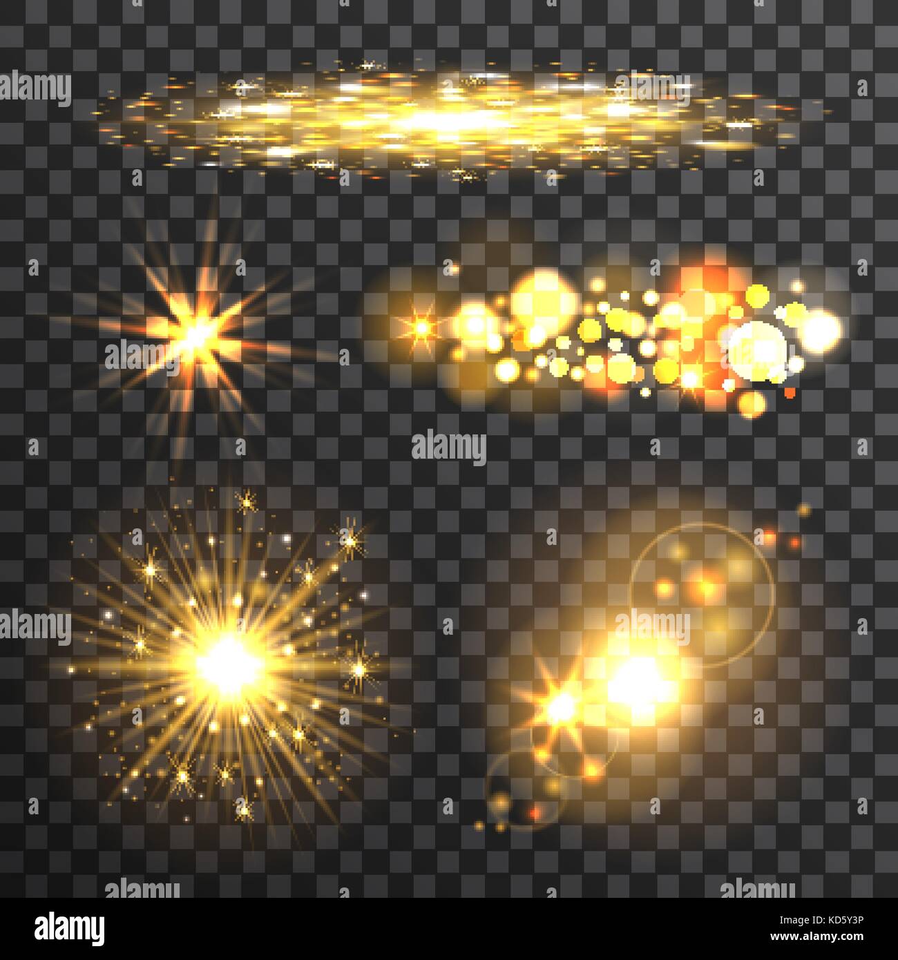 Gold stars set on transparent background Stock Vector Image & Art - Alamy