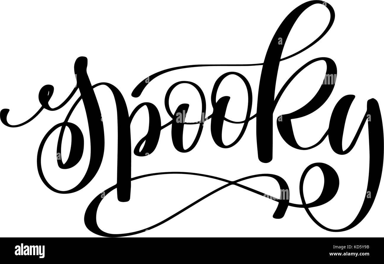 spooky hand lettering inscription quote to witch party Stock Vector ...