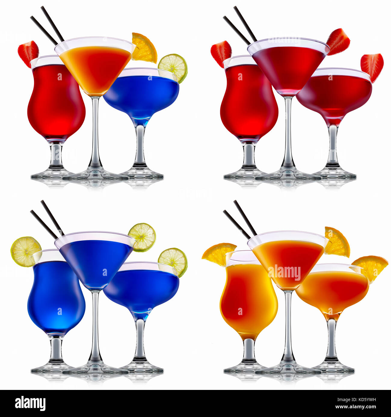 alcohol cocktail set Stock Photo Alamy