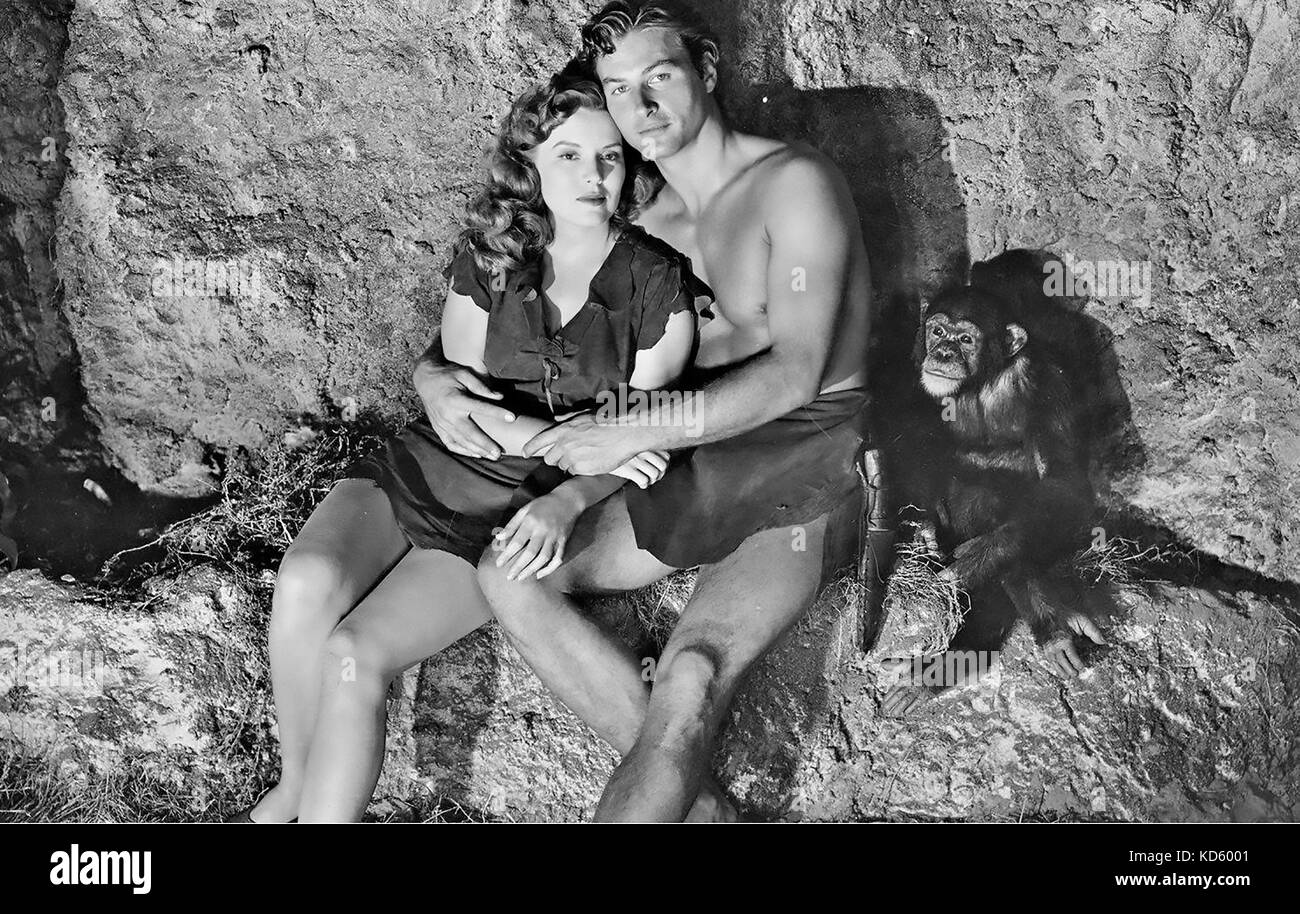 TARZAN'S MAGIC FOUNTAIN  1949 Sol Lesser Productions film with Brenda Joyce and Lex Barker Stock Photo