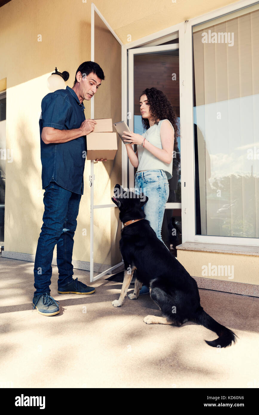 Courier dog hires stock photography and images Alamy