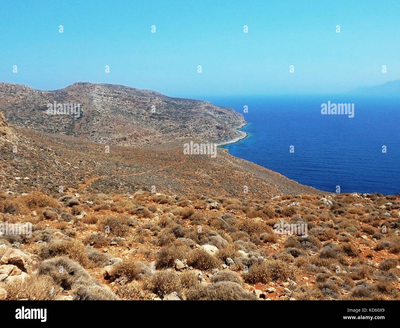 Mediterranean landscape at Balos beach, Crete island Stock Photo