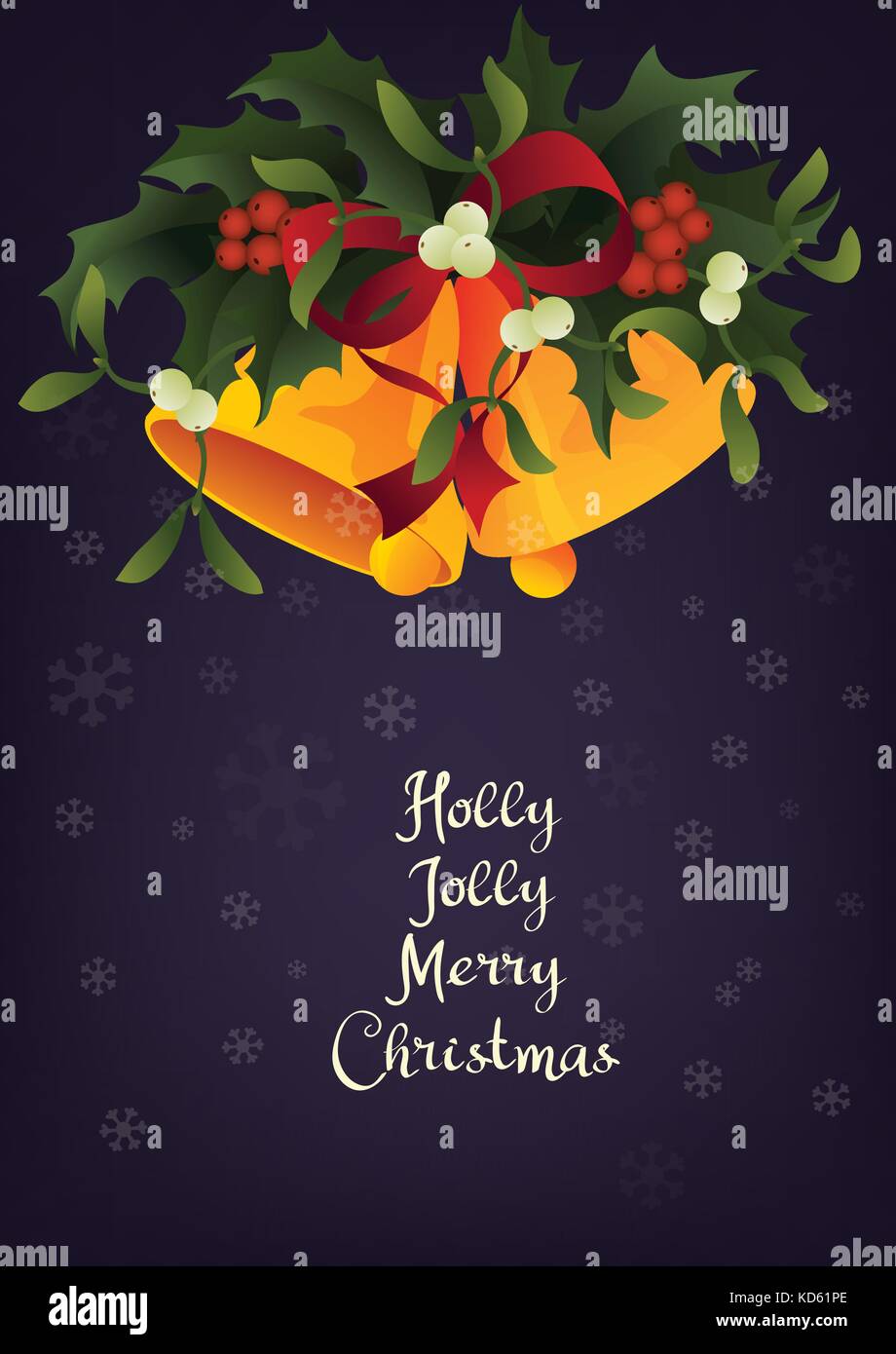 Christmas Seasonal Greeting Card A Happy Joyful Merry Christmas And