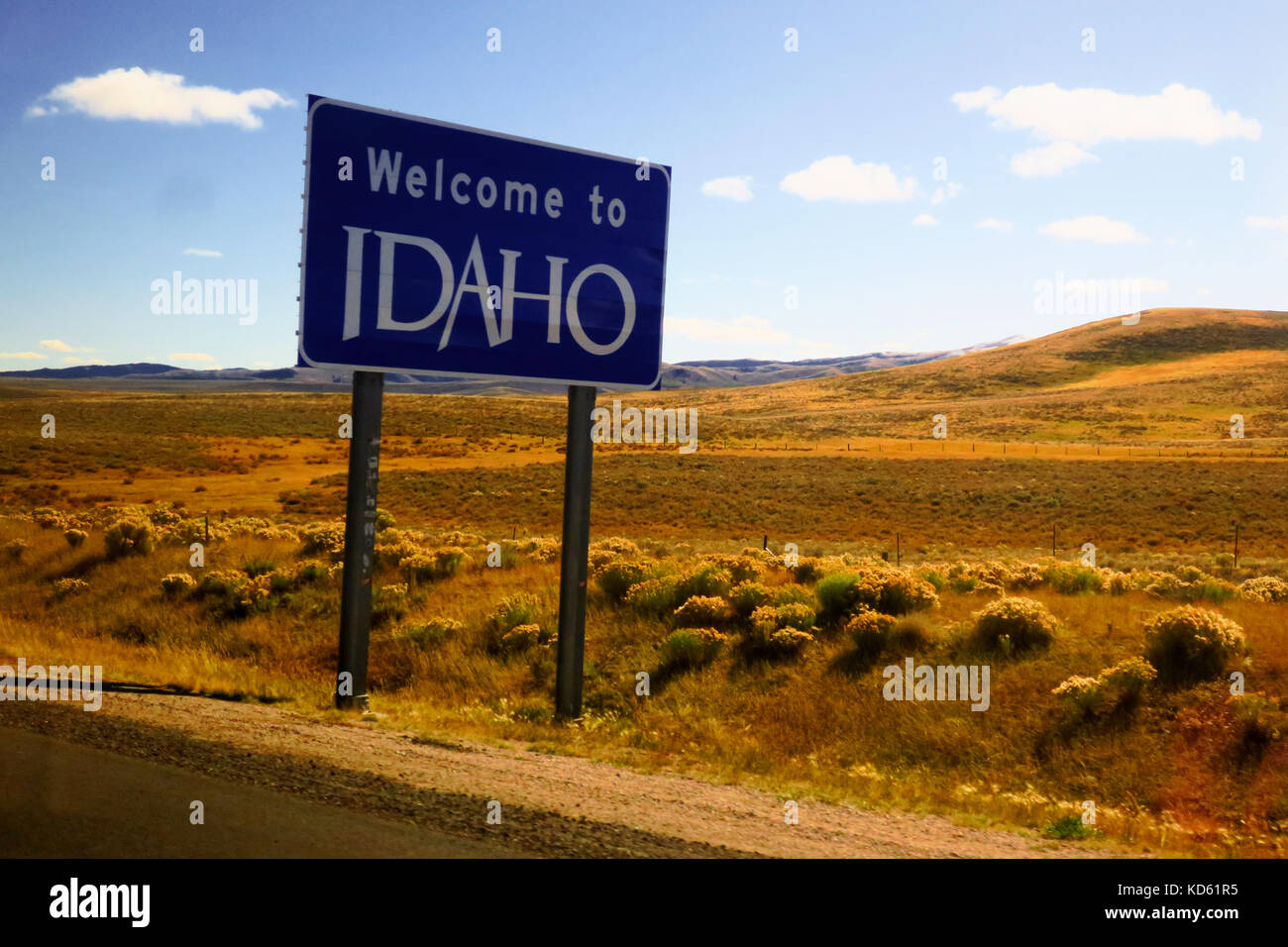 Welcome to Idaho sign. Stock Photo